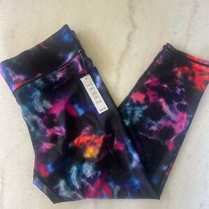 Terez Galaxy Print activewear Capri Leggings High Waist NWT